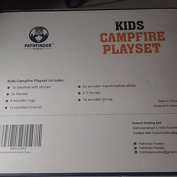 Pretend Campfire Set for Kids with S'Mores Kit and Wood Log Pillow Soft Safe - Picture 6 of 6